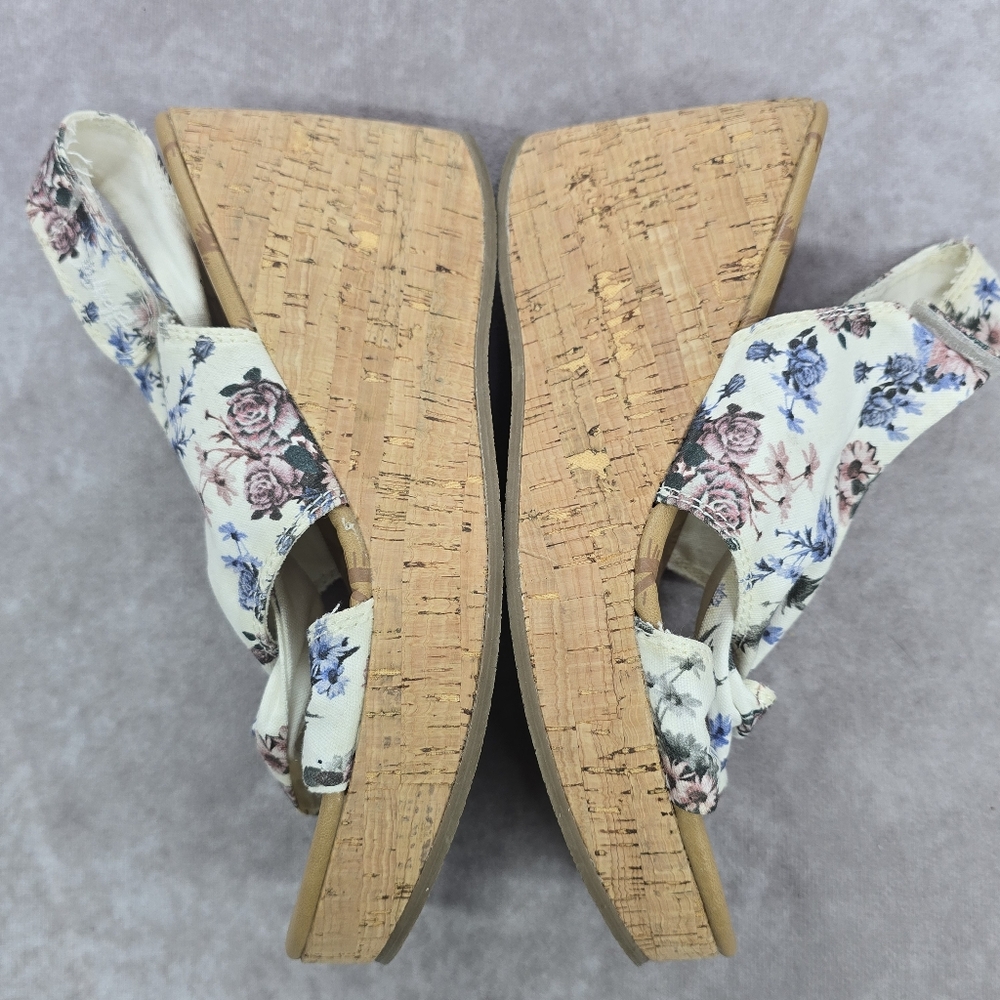 Blowfish Malibu Palmo Botanical Cork Wedge Floral Print Wedges Heels - Picture 8 of 14